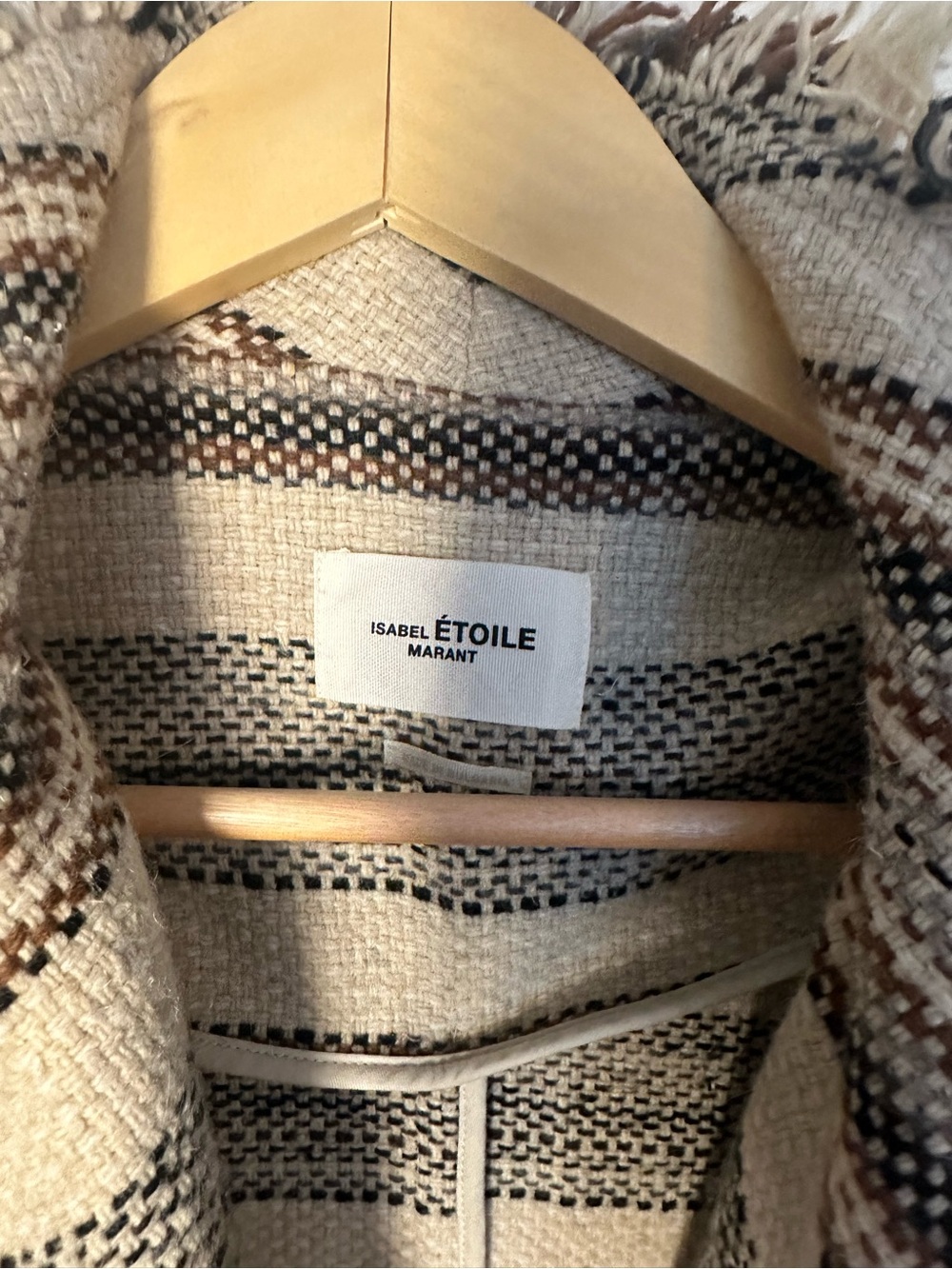 ISABEL MARANT ETOILE Josia Wool-Blend Striped Coat - Picture 2 of 9